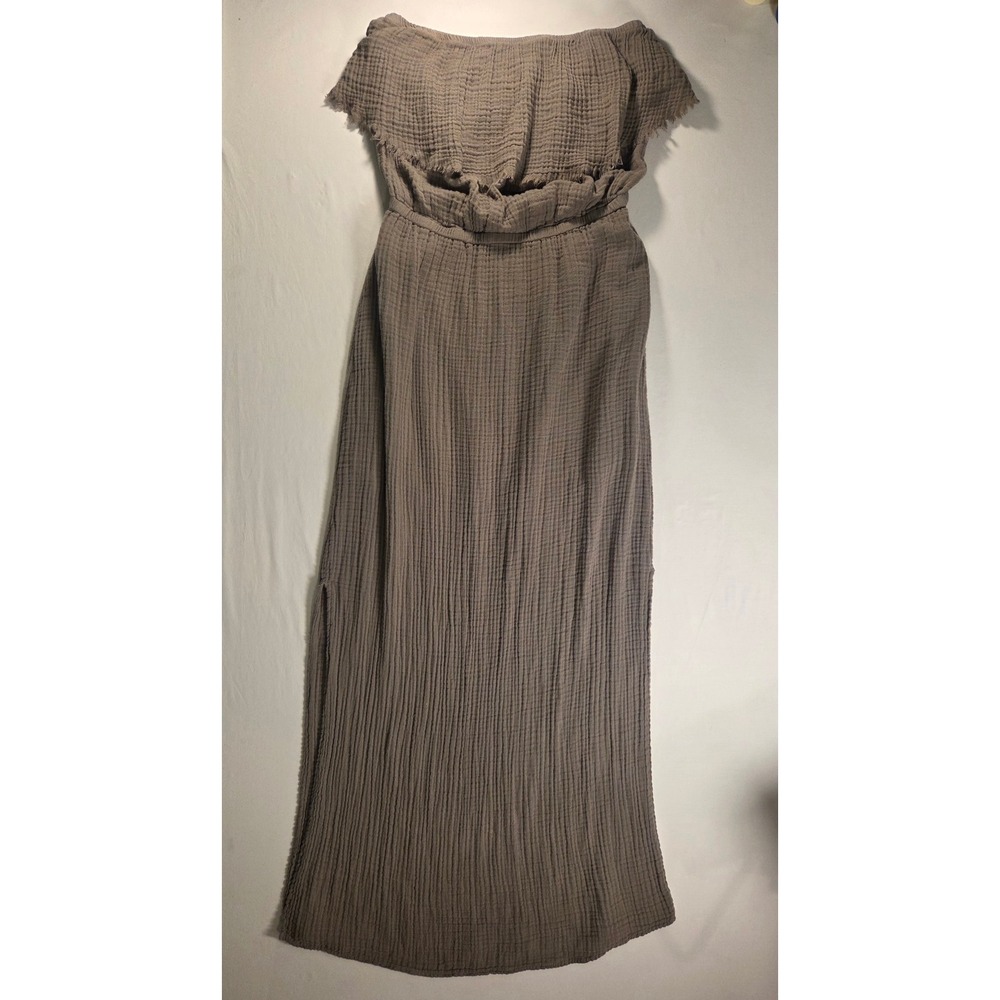 Michael Stars Women's 100% Cotton Gauze Sleeveless Maxi Dress Khaki Green Size M